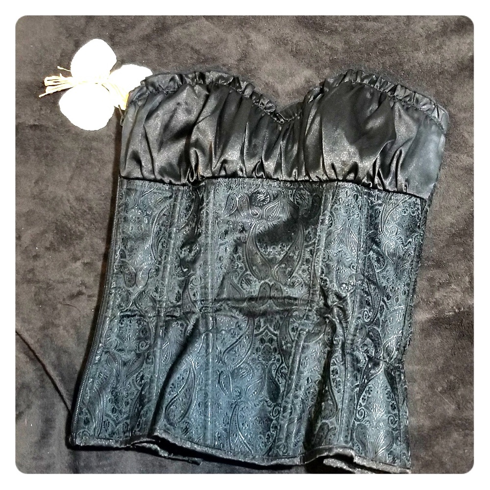 Black, Ribbon Adjustable, Corset!